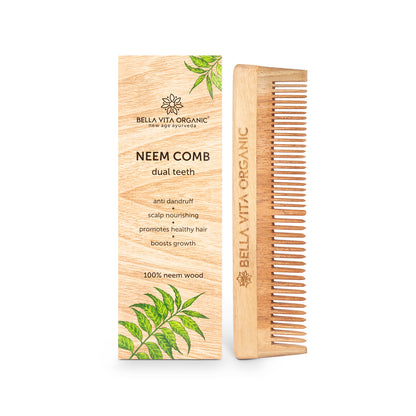 Neem Wooden Dual Tooth Comb